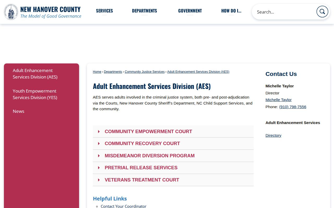 New Hanover County pretrial release services for 24-hour release verification